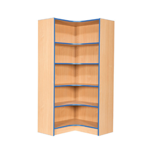Flat Top Internal Corner Library Bookcase • OWL School Furniture
